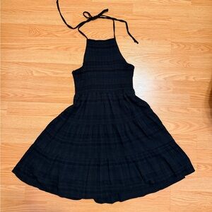American Eagle Black Halter Top Dress